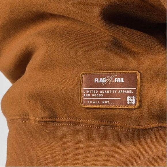 Flag Nor Fail NWT Pullover Fleece 'Base Hoodie' in 'Copper' Brown Size Small - Picture 7 of 13